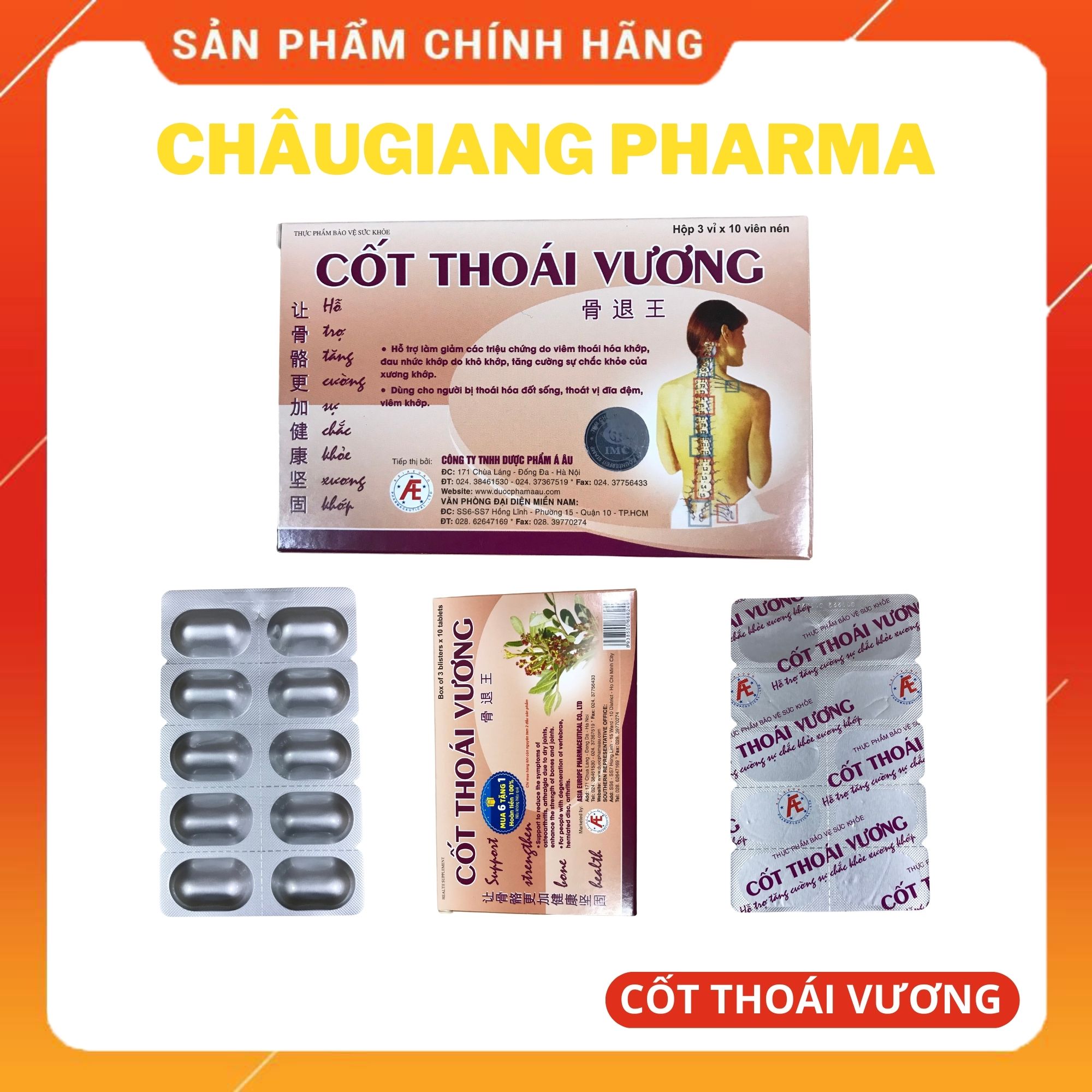 Cốt Thoái Vương giúp cột sống khỏe mạnh hơn (Mua 06 hộp tặng 01 hộp)